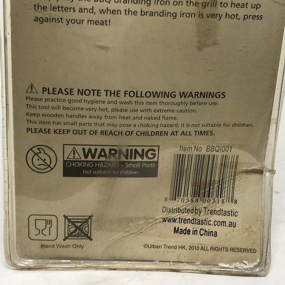 BBQ Branding Iron w Changeable Letters - Picture 3 of 8